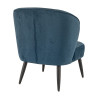 Chaise lounge de restaurant en tissu velours Olga