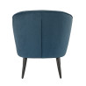Chaise lounge de restaurant en tissu velours Olga