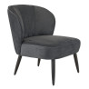 Chaise lounge de restaurant en tissu velours Olga