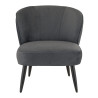 Chaise lounge de restaurant en tissu velours Olga