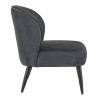 Chaise lounge de restaurant en tissu velours Olga