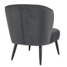 Chaise lounge de restaurant en tissu velours Olga