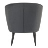 Chaise lounge de restaurant en tissu velours Olga