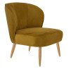 Chaise lounge de restaurant en tissu velours Olga