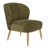 Chaise lounge de restaurant en tissu velours Olga