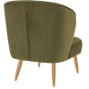 Chaise lounge de restaurant en tissu velours Olga