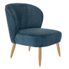 Chaise lounge de restaurant en tissu velours Olga