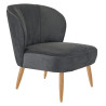 Chaise lounge de restaurant en tissu velours Olga