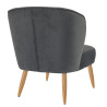 Chaise lounge de restaurant en tissu velours Olga