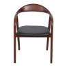 Fauteuil de bistrot en hêtre massif teiné brun Fannie (lot de 2)