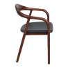 Fauteuil de bistrot en hêtre massif teiné brun Fannie (lot de 2)