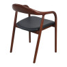 Fauteuil de bistrot en hêtre massif teiné brun Fannie (lot de 2)