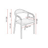 Fauteuil de bistrot en hêtre massif teiné brun Fannie (lot de 2)