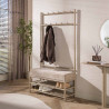 Vestiaire d'entrée industriel 100 cm en métal beige Luna