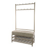 Vestiaire d'entrée industriel 100 cm en métal beige Luna