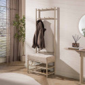 Vestiaire d'entr&eacute;e industriel 70 cm en m&eacute;tal beige Luna