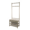 Vestiaire d'entrée industriel 70 cm en métal beige Luna