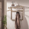 Portemanteau mural industriel 14 crochets en métal beige Turbo