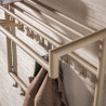 Portemanteau mural industriel 14 crochets en métal beige Turbo