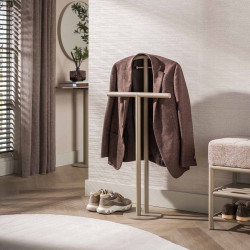 Valet de nuit industriel en métal beige Luna