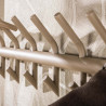 Patère murale industrielle 85 cm en métal beige Teresa