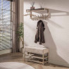 Patère murale industrielle 85 cm en métal beige Teresa