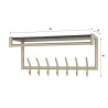 Patère murale industrielle 85 cm en métal beige Teresa