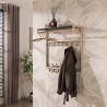 Patère murale industrielle H 86 cm en métal beige Teresa