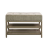 Banc d'entrée industriel 86 cm en métal beige Teresa