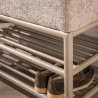 Banc d'entrée industriel 86 cm en métal beige Teresa