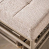 Banc d'entrée industriel 86 cm en métal beige Teresa