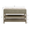 Banc d'entrée industriel 86 cm en métal beige Teresa