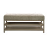 Banc d'entrée industriel 125 cm en métal beige Teresa