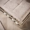 Banc d'entrée industriel 125 cm en métal beige Teresa