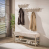 Banc d'entrée industriel 125 cm en métal beige Teresa