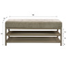 Banc d'entrée industriel 125 cm en métal beige Teresa