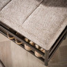 Banc d'entrée industriel 125 cm en métal bronze Teresa