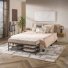 Banc d'entrée industriel 125 cm en métal bronze Teresa