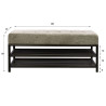 Banc d'entrée industriel 125 cm en métal bronze Teresa