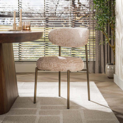 Chaise de salle à manger moderne en tissu Monti Nouria (lot de 2)