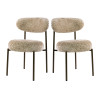 Chaise de salle à manger moderne en tissu Monti Nouria (lot de 2)