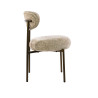 Chaise de salle à manger moderne en tissu Monti Nouria (lot de 2)