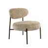 Fauteuil moderne en tissu Monti sable/brun Rudy
