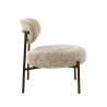 Fauteuil moderne en tissu Monti sable/brun Rudy