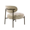 Fauteuil moderne en tissu Monti sable/brun Rudy