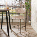 Lot de 2 tabourets de bar modernes en tissu Monti Rudy