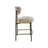 Lot de 2 tabourets de bar modernes en tissu Monti Rudy