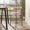 Lot de 2 tabourets de bar modernes en tissu Monti Rudy