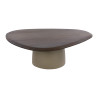 Table basse triangulaire moderne métal et acacia massif Diuty