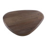 Table basse triangulaire moderne métal et acacia massif Diuty